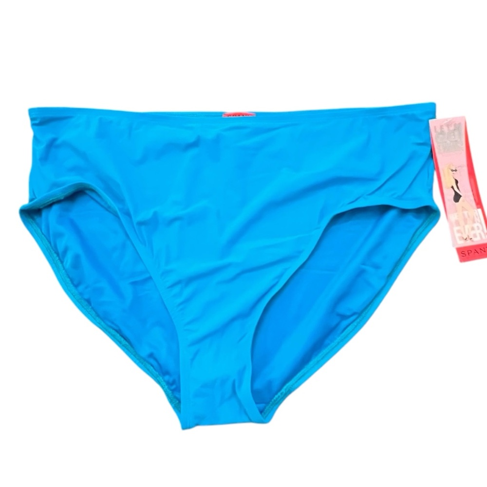NWT SPANX Swim Bottom Briefs Full Coverage Aquamarine‎ Size 18 Slimming $78